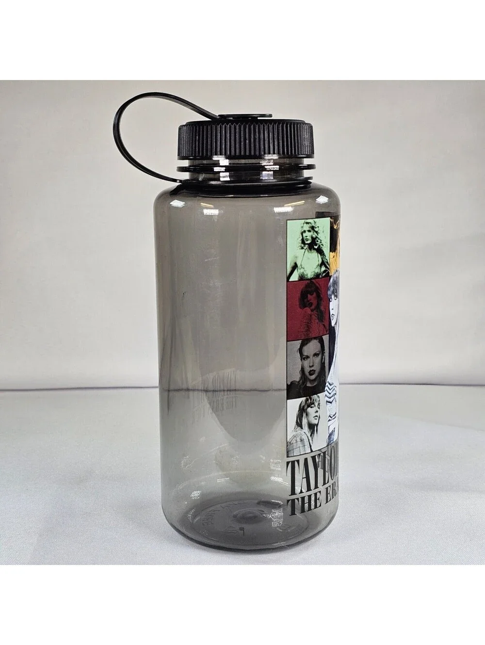 Official Taylor Swift The Eras Tour Water Bottle Gray Translucent Wide Mouth